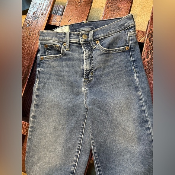 GAP Blue Skinny Jeans High Rise; 0/25 - Picture 3 of 6